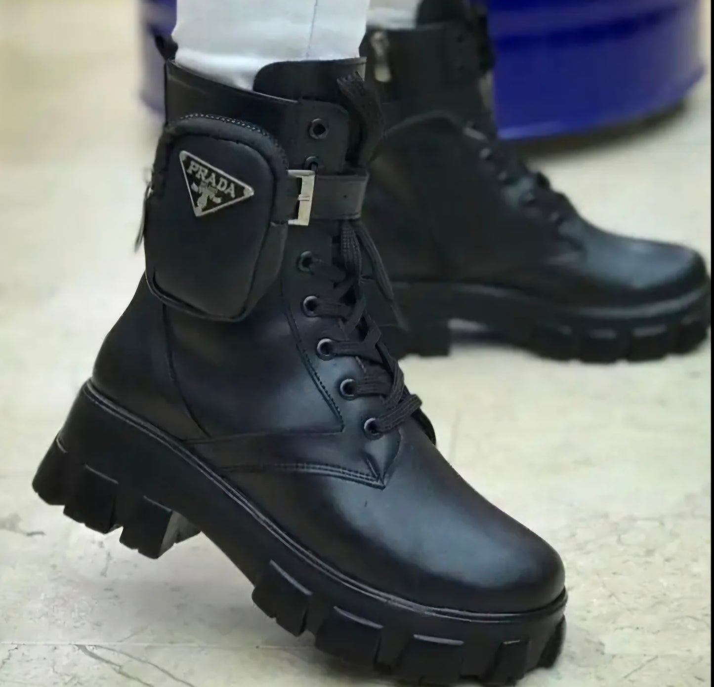 Prada Monolith Čizme Crne