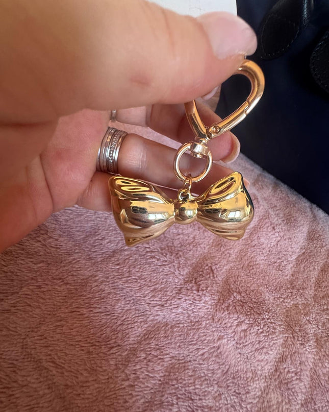 Dodatak za torbice - zlatna mašna