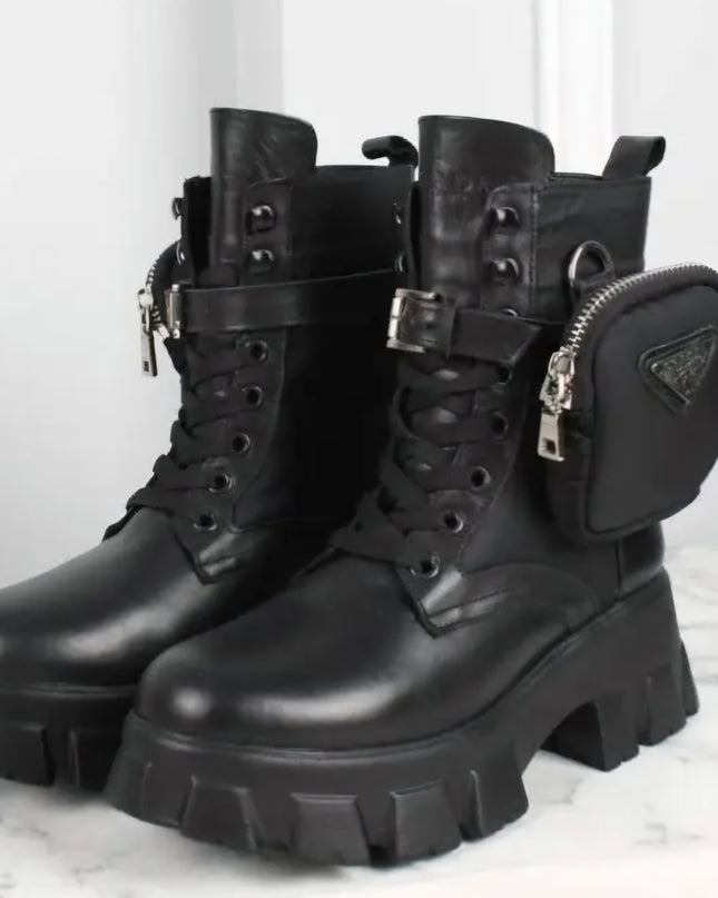 Prada Monolith Čizme Crne