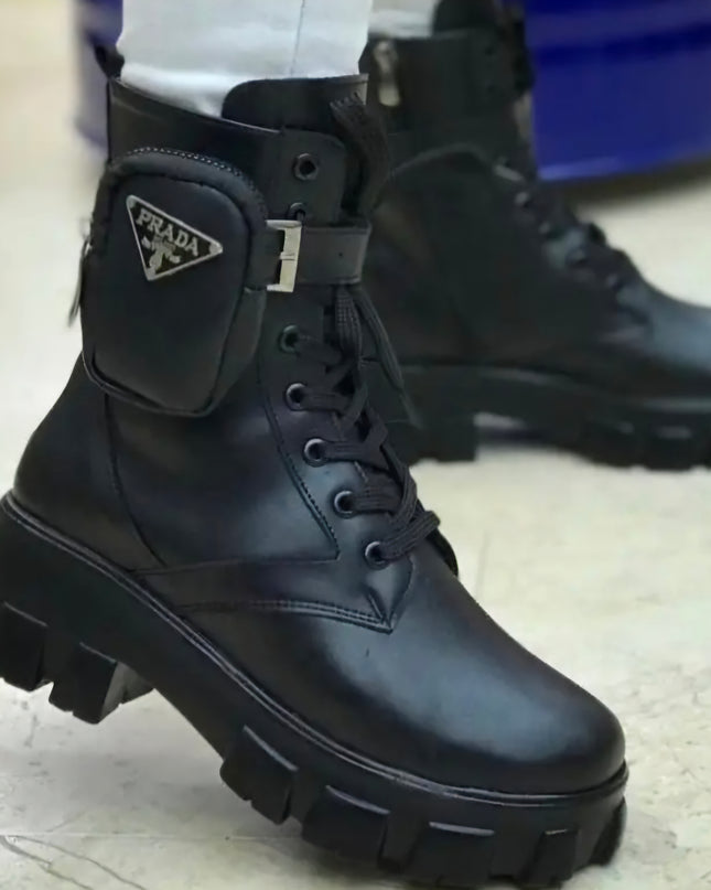 Prada Monolith Čizme Crne